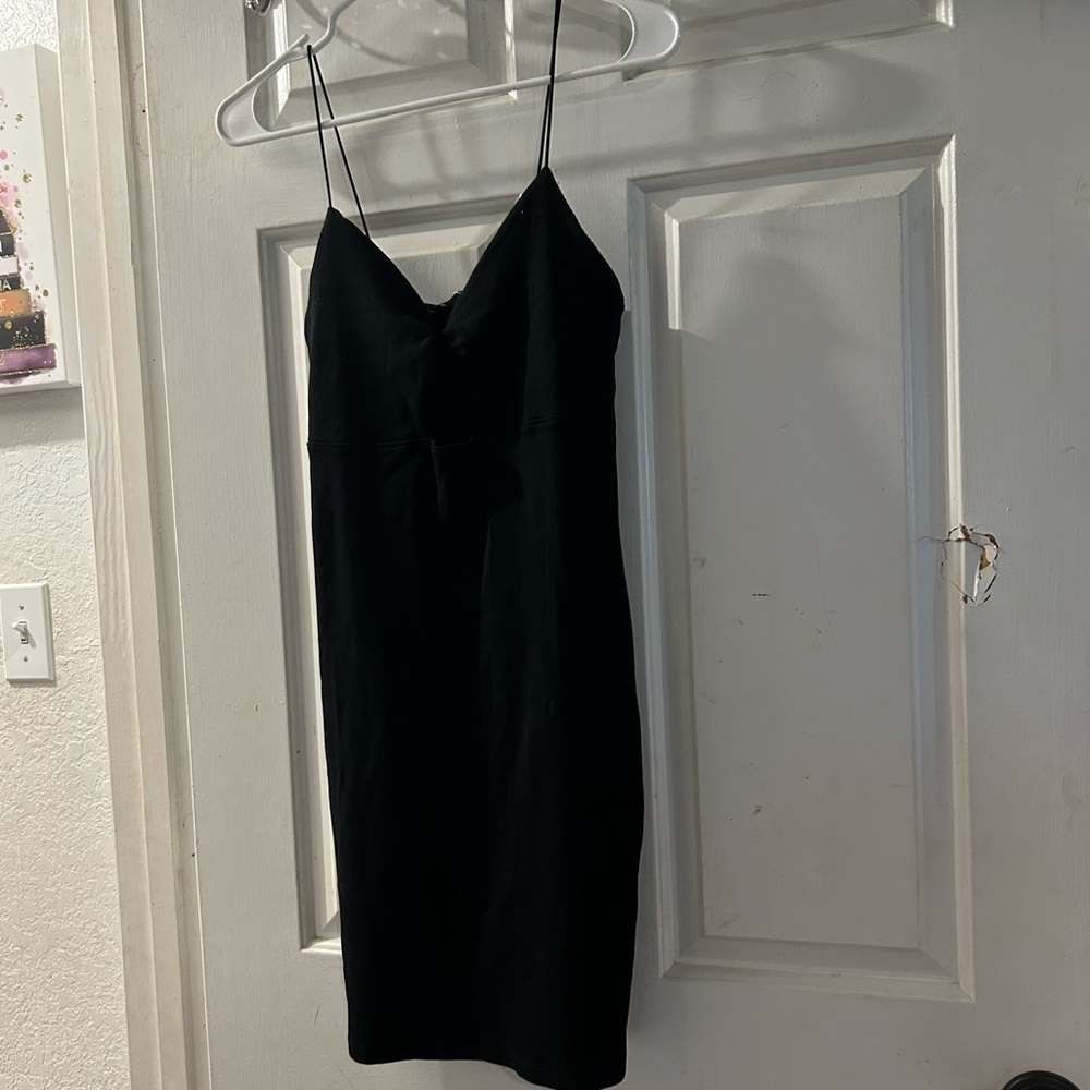 Black Spaghetti-Strap Slip Dress - Elegant Women's Dress